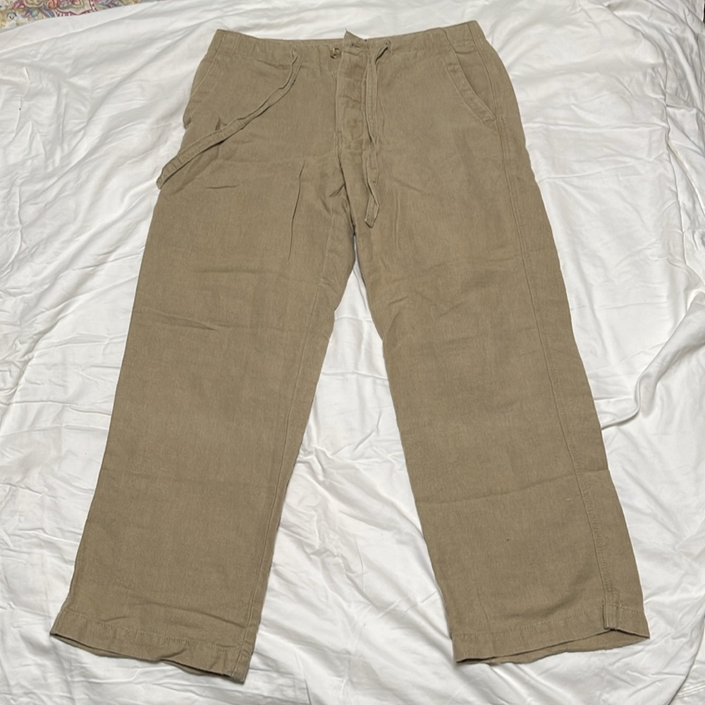 Men’s Tan Banana Republic Linen Pants 31/30